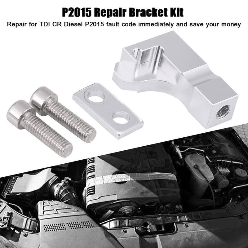 Car P2015 Seat Repair Bracket Kit, Intake Manifold P2015 Repair Bracket Kit, P2015 Code Repair Bracket Kit 03L129711E for Seat 2.0 TDI CR Including Full Bracket, Gasket and Screws