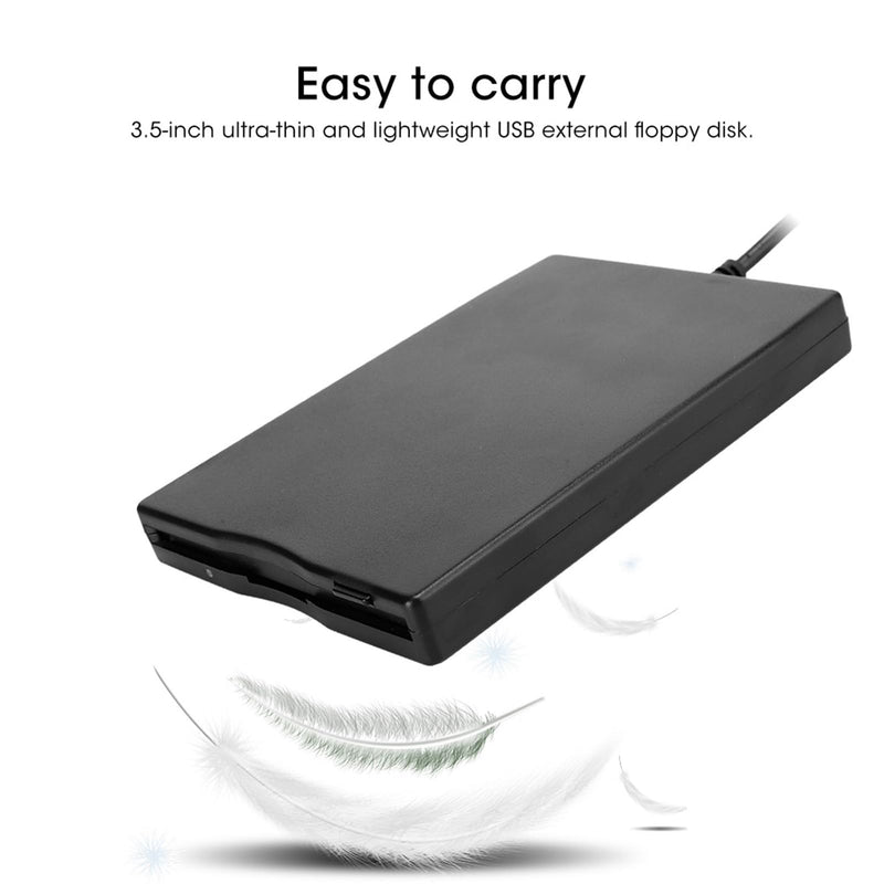 Floppy Disk Reader, 3.5 Inches Removable Ultra Thin External Floppy Disk Drive, Portable Plug and Play FDD USB Drive, External Floppy Diskette Drive for Desktop and Laptop Computers