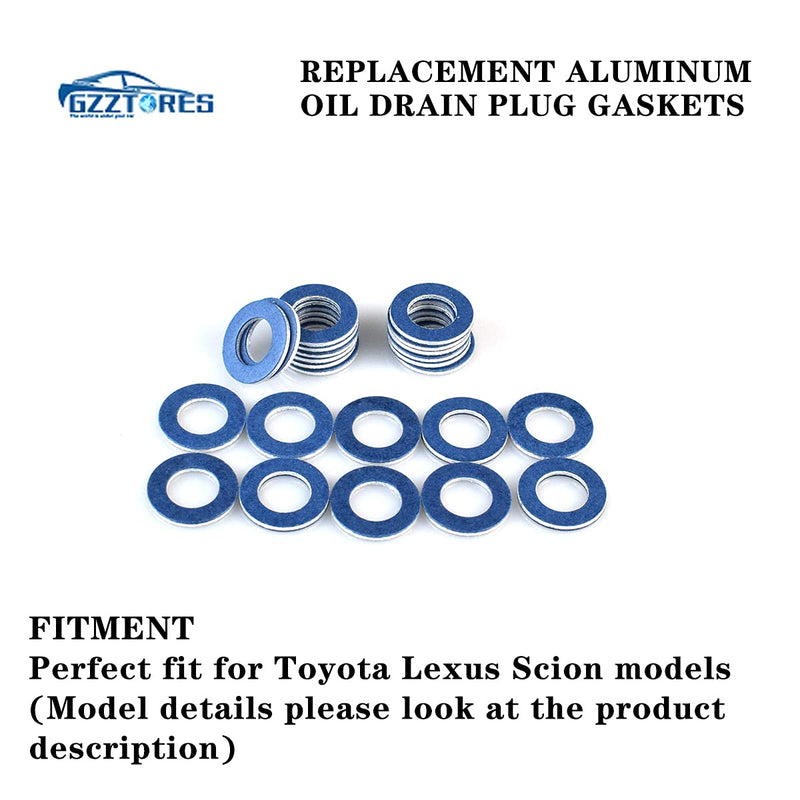 12 Pieces Oil Drain Plug Gaskets 90430-12031 Replacement for Lexus Toyota Scion CT200h ES350 Prius Tundra Sienna Tacoma 4Runner RAV4 Scion tC xB xD Oil Drain Plug Washers Aluminum - M12 12