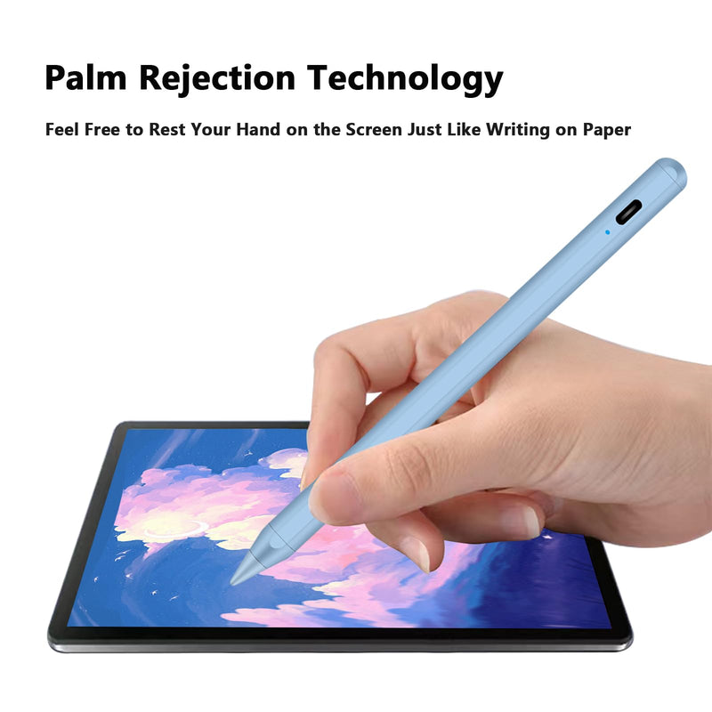 Stylus Pen for iPad 10th/9th/8th Generation-Fast Charge Active Pencil Compatible with 2018-2024 Apple iPad Pro11&12.9 inch, iPad 6-10,iPad Air 3/4/5, iPad Mini 5/6-Blue Blue