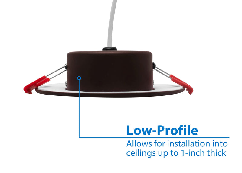 DGC 4-inch Oil-Rubbed Bronze Selectable Canless Adjustable Gimbal LED Recessed Downlight (DGC43120SRDOB) 4 Inches