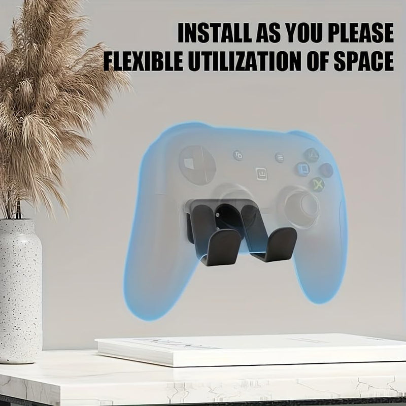 Wall-Mounted Controller and Headphone Stand, No-Drill ABS Gaming Rack