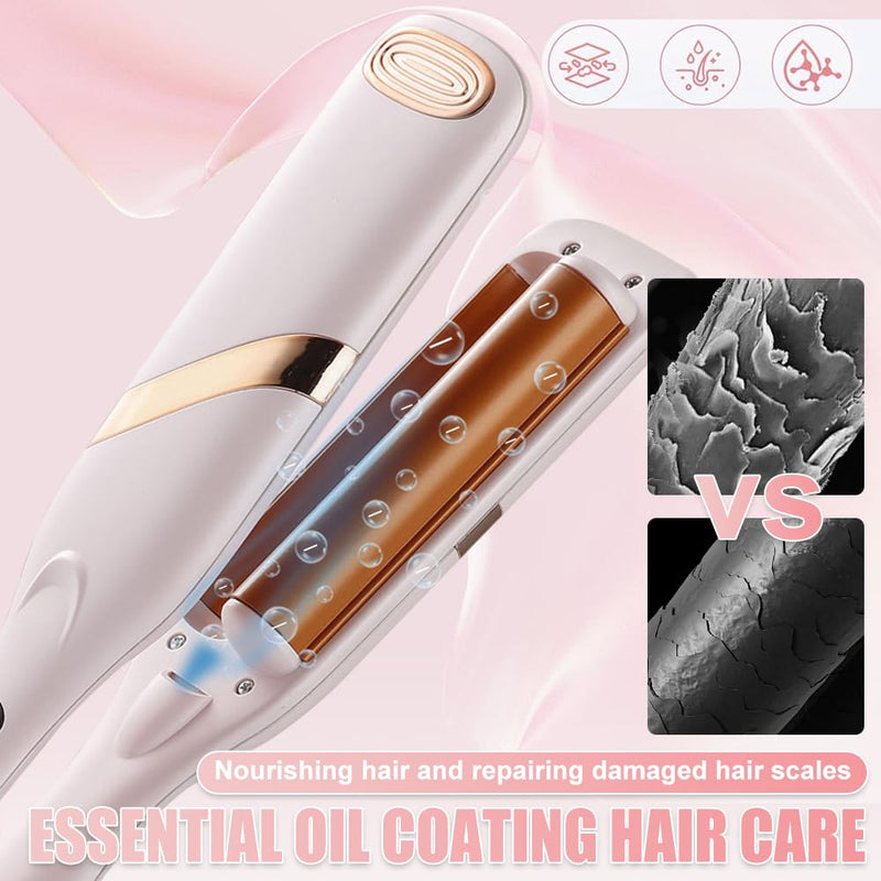  [AUSTRALIA] - 32mm French Wave Curling Iron - Hair Waver With 4 Gears Temperature Control and Fast Heating for Short and Long Hair
