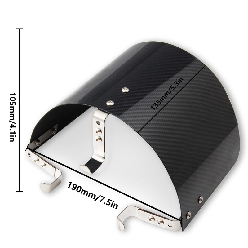Protective Air Intake Heat Shield Wrap, Heat-Insulation Air Filter Cover 2.5" - 3.5" - (Carbon Fiber Style) Carbon Fiber