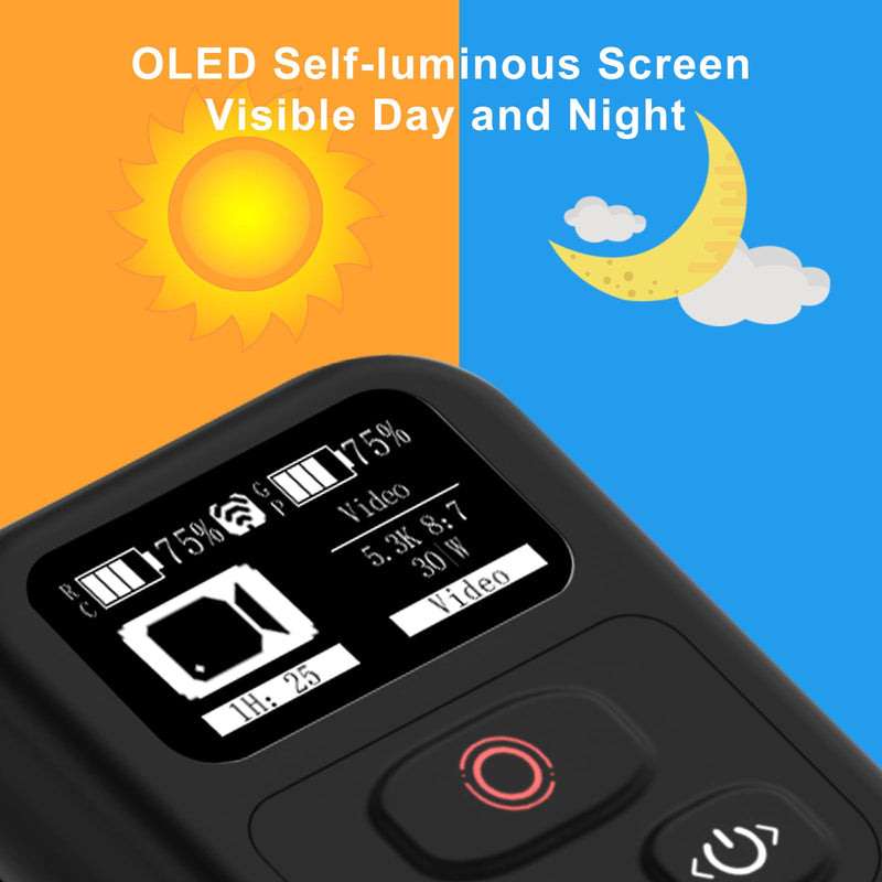 Remote Control Accessories for GoPro Hero Black 12/11/11Mini/10/9/8/Max,Wireless 269FT Remote Control Range OLED Display
