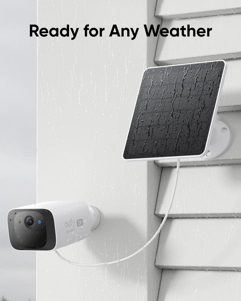 eufy Solar Panel (3W) Compatible with eufyCam, Continuous Power Supply, IP65 Weatherproof for Outdoor Surveillance and Camera Charging