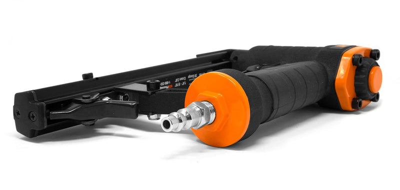 WEN 61706 20-Gauge 3/8-Inch Crown Air-Powered Pneumatic T50 Stapler for Upholstery and Woodworking 2022 Model