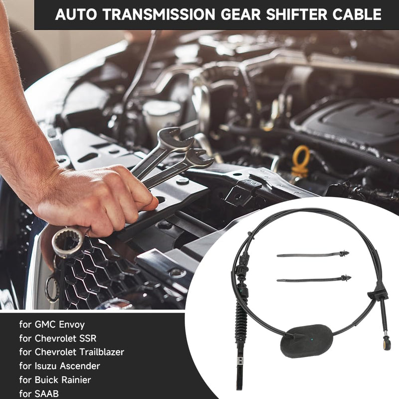 Automatic Transmission Control Lever Cable/Gear Shifter Cable - Compatible for Chevrolet Trailblazer, for GMC Envoy, for Buick Rainier, for Oldsmobile Bravada - Replace Part 15785087