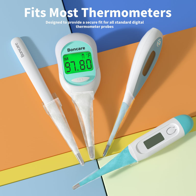 Boncare Thermometer Covers Disposable - 100 Pcs Probe Covers for Digital Thermometers, Can be Used for Oral, Rectally or Underarm