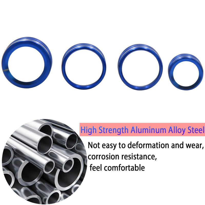 Fits for Jeep Compass 2022-2025 Headlight Air Conditioner Knob Trim Auto Parts(Compass,Blue) blue