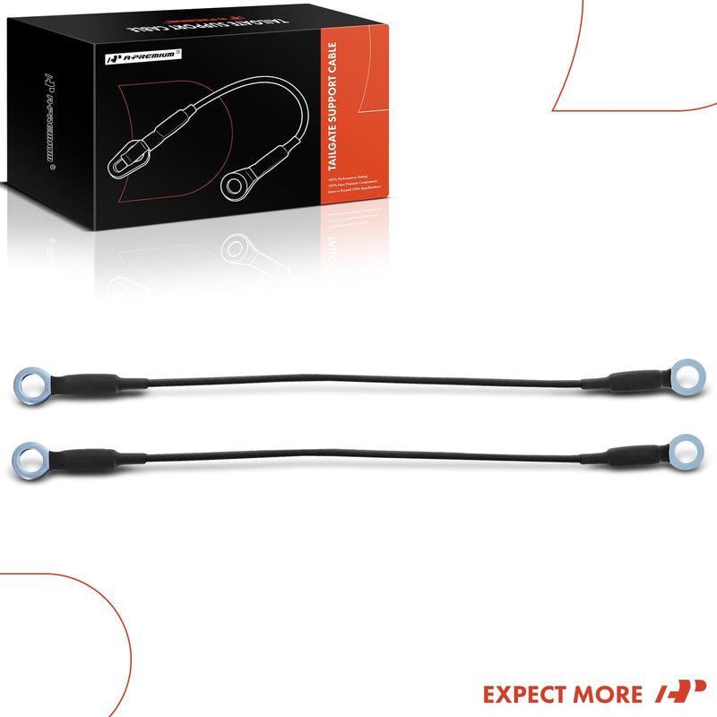 A-Premium Tailgate Support Cable Compatible with Ford Bronco 1978-1996, Bronco II 1984-1990, Gran Torino, LTD II, Ranchero, Ranch Wagon, Torino & Mercury Montego, 18 Inch, Rear Tailgate, 2-PC Set