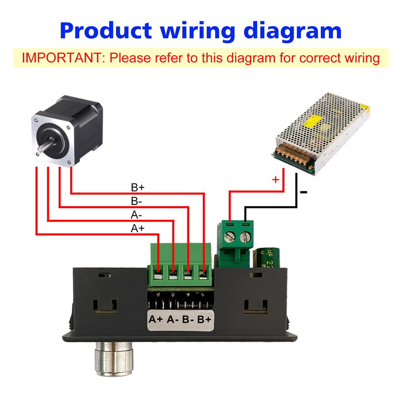 Stepper Motor Driver Controller for Nema 17 23 34 Stepper Motor Forward/Reverse Pulse Speed Controller DC 10V-30V 6.6A 1/64 Micro-Step Resolutions for 42 57 86 Stepper Motor TTL Serial Communication