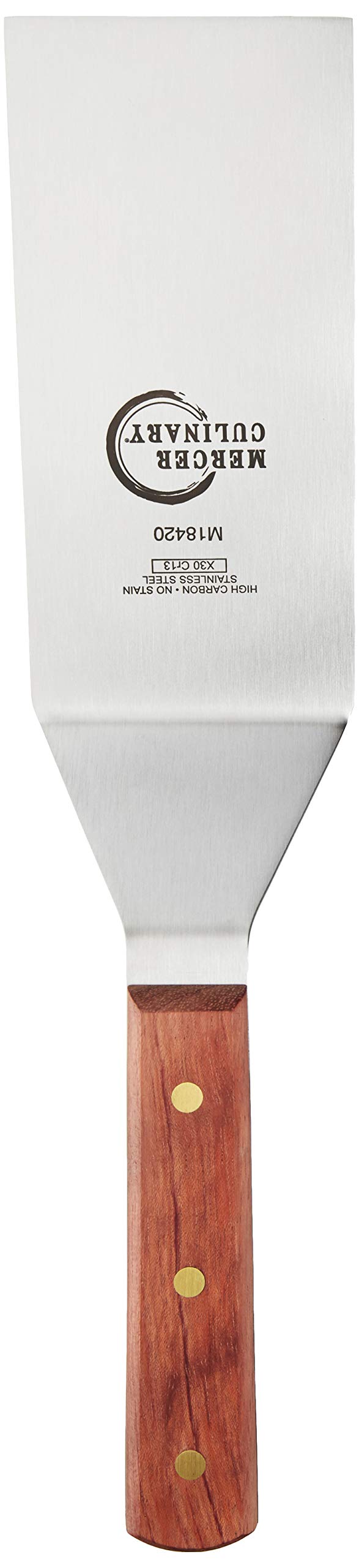 Mercer Culinary Praxis Rosewood Handle Square Edge Turner, 6 Inch x 3 Inch