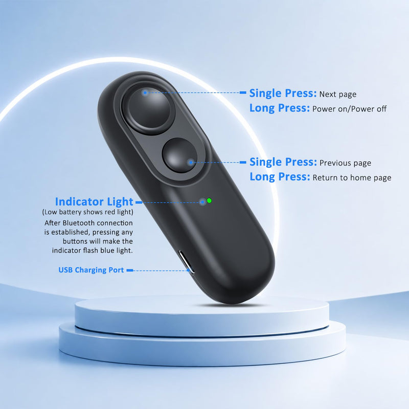 Remote Page Turner for Kobo eReaders, Zero-Latency, Bluetooth Connection | Remote Page Turner for Kobo E-Readers/BOOX E-Readers