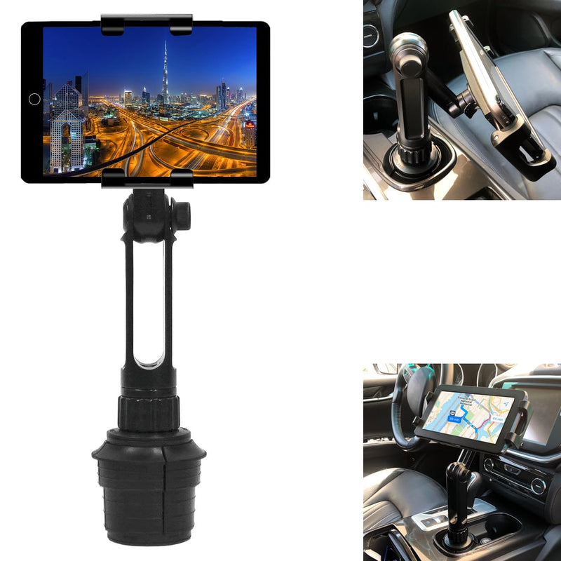 ChargerCity LongArm Xtreme Tablet Beverage Drinks Cup Holder Mount for All Tablet Like Apple iPad PRO Air Mini Galaxy Tab Surface Pro Slate
