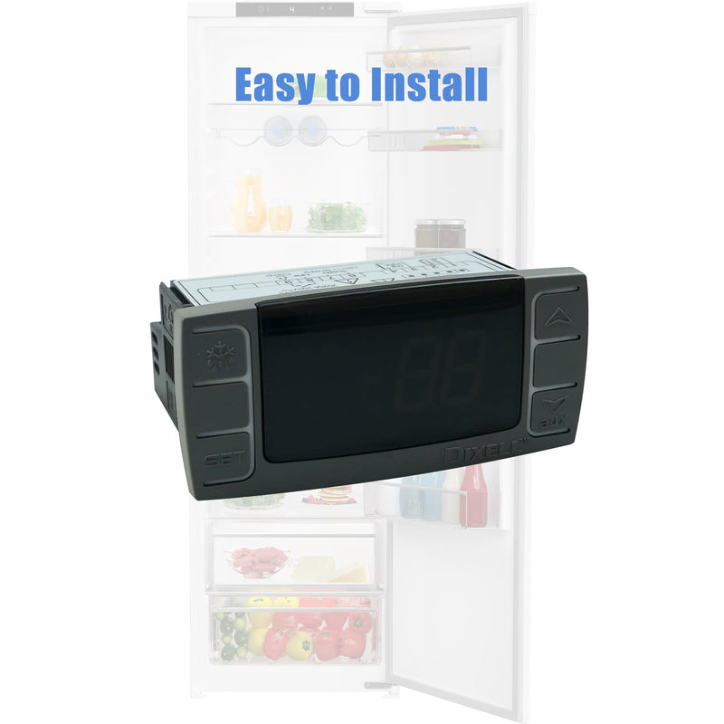 Temperature Controller XR06CX-4N1F1 Fit Commercial Refrigerators/Freezer | 120V 50-60Hz Replace for Dixell Programmable Temperature Controller with Temperature Sensing Probe