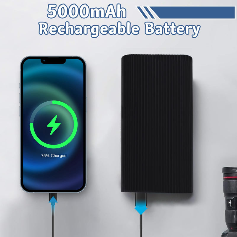 Power Bank Camera, WiFi Smart Indoor Security Camera 1080P HD Wireless Nanny Cam with Motion Detection, Portable Video Recorder for Home, Baby, Pet, No Audio