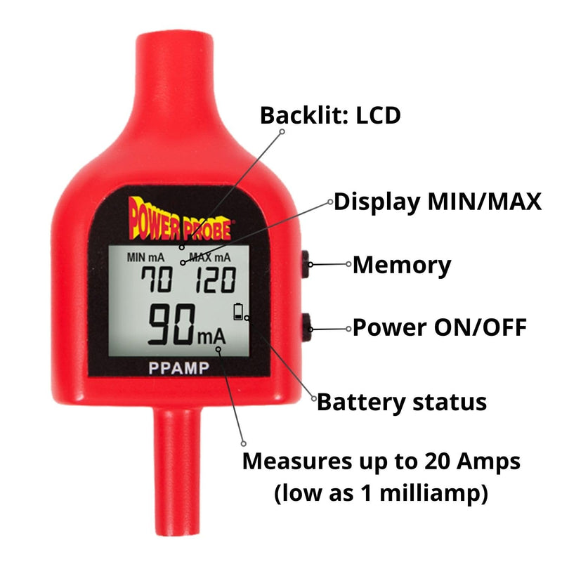 Power Probe Amp Adapter Tip for Live Current in Automotive Electrical Diagnostics