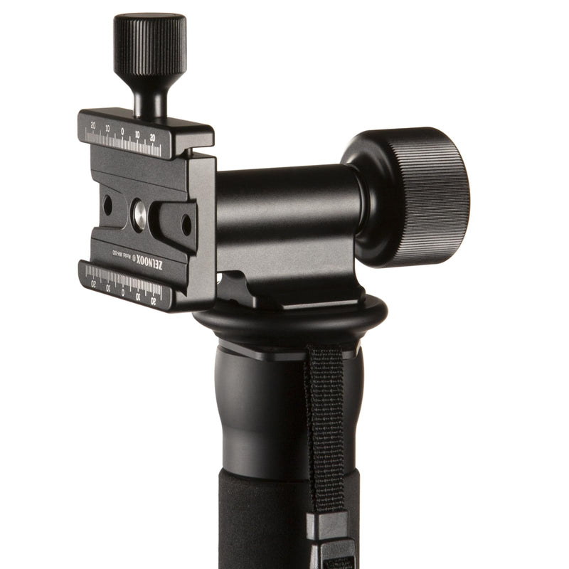 Monopod Gimbal Head – Side Saddle Speed Tilt with Arca-Swiss Dovetail Quick Release Plate | Supports Medium & Telephoto Lenses | Max Load 100lbs