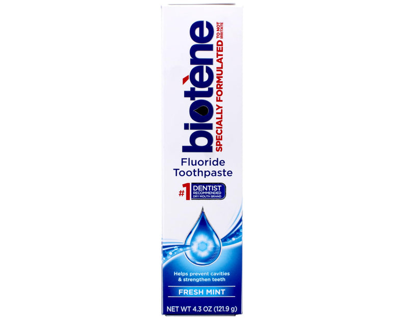 Biotene Dry Mouth Toothpaste, Fresh Mint Original, 4.5-Ounce Box (Pack of 4)