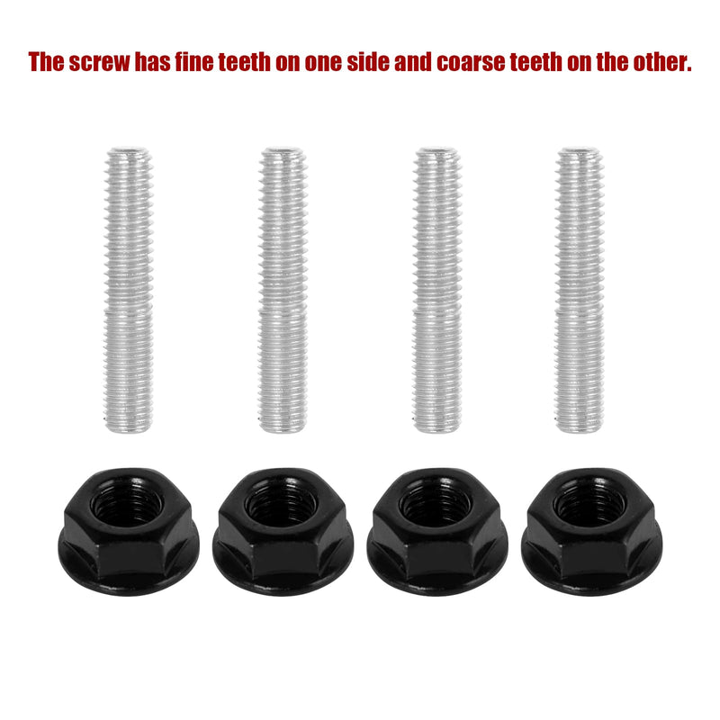 Stainless Steel Exhaust Bolt Kit for 1984-2018 Harley Big Twin Sportster XL with Flange Nut, OEM Part Number 16715-83 1671583 (4) 4