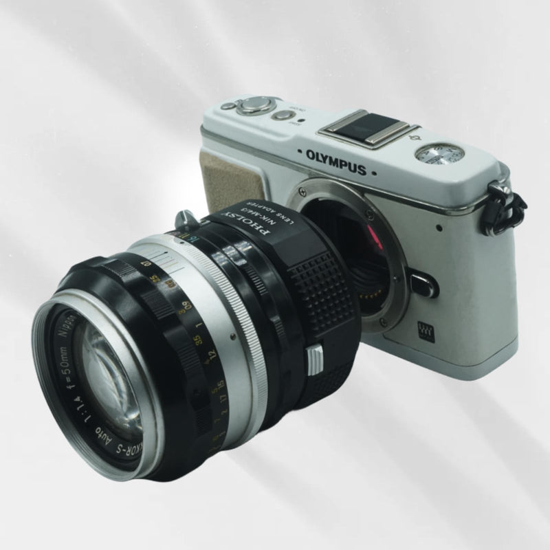 PHOLSY Lens Mount Adapter F to MFT Compatible with Nikon F (AI) Lens to Micro Four Thirds (M4/3 Micro 4/3) Camera Body Compatible with Olympus Panasonic Lumix Cameras, F to M4/3 Nikon F / AI to M4/3