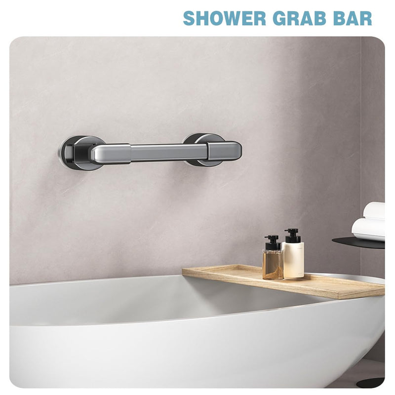 Suction Cup Grab bar for Shower，Suction Grab Bars for Showers，Bathroom Shower Grab Bar, Suction Cup Mount, Removable Shower Grab Bar, Gray, 2PCS Gray 30cm 2pcs