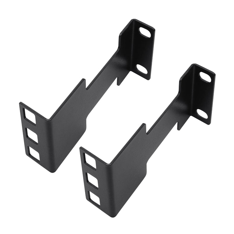 1U Server Rack Depth Extender, 3.94”(100mm) Extending Depth, Network Rack Extender, Recessed Rack Adapter Kit for 1U Rack, Black