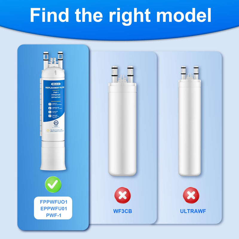 FPPWFU01 Water Filter Replacement Compatible with FPPWFU01 Water Filter, EPPWFU01, EPPWF01 (3PCS) White-3PCS 3