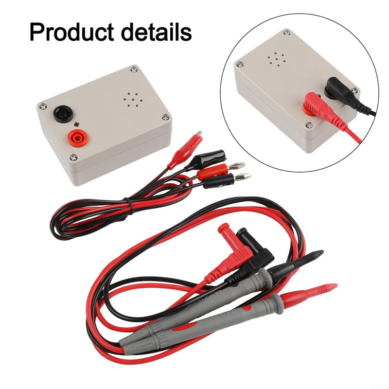 9V Buzzer Tester, Wire Continuity Detector with Sound Prompt for Cable Connection/PCB Electrical Circuit Detector, Battery Powered Continuity Meter(Continuity Tester with Pen & Clip Wire) continuity tester with pen & clip wire