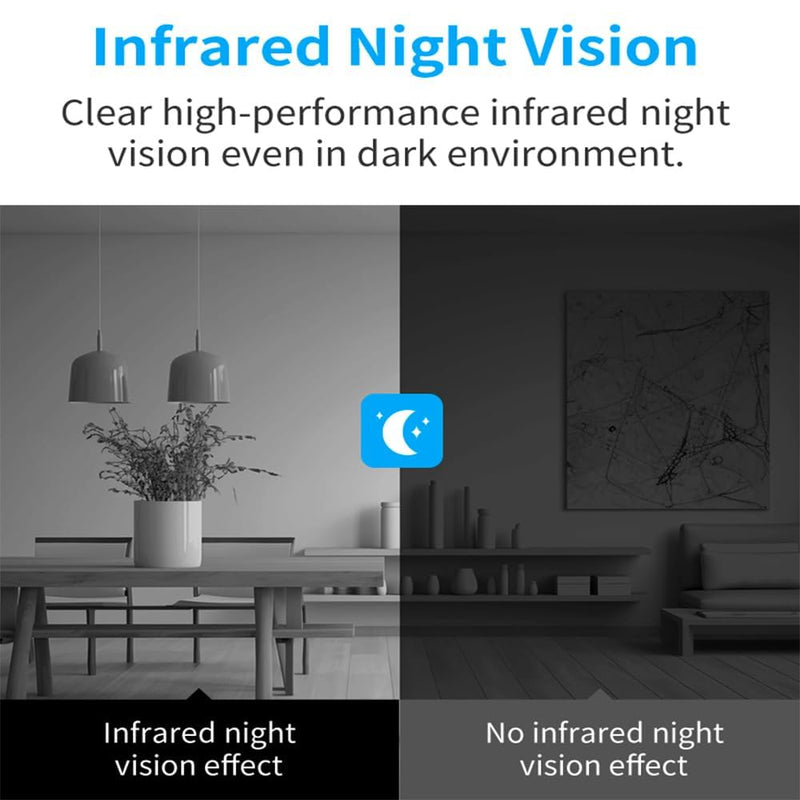 Video Call Security Camera Indoor, Nanny Camera Baby Camera Pet Camera,2-Way Video Call,2-Way Audio, 360°Pan/Tilt WiFi Camera for Home Security, Motion Tracking, 1080P 2.8 inch HD Screen,Night Vision White B