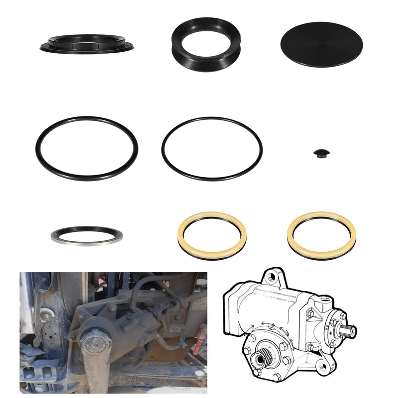 Replace for Sheppard M100 M90 Power Steering Gear, Sector Shaft Seal Kit, 5545741/5544881, 9 Pack 1