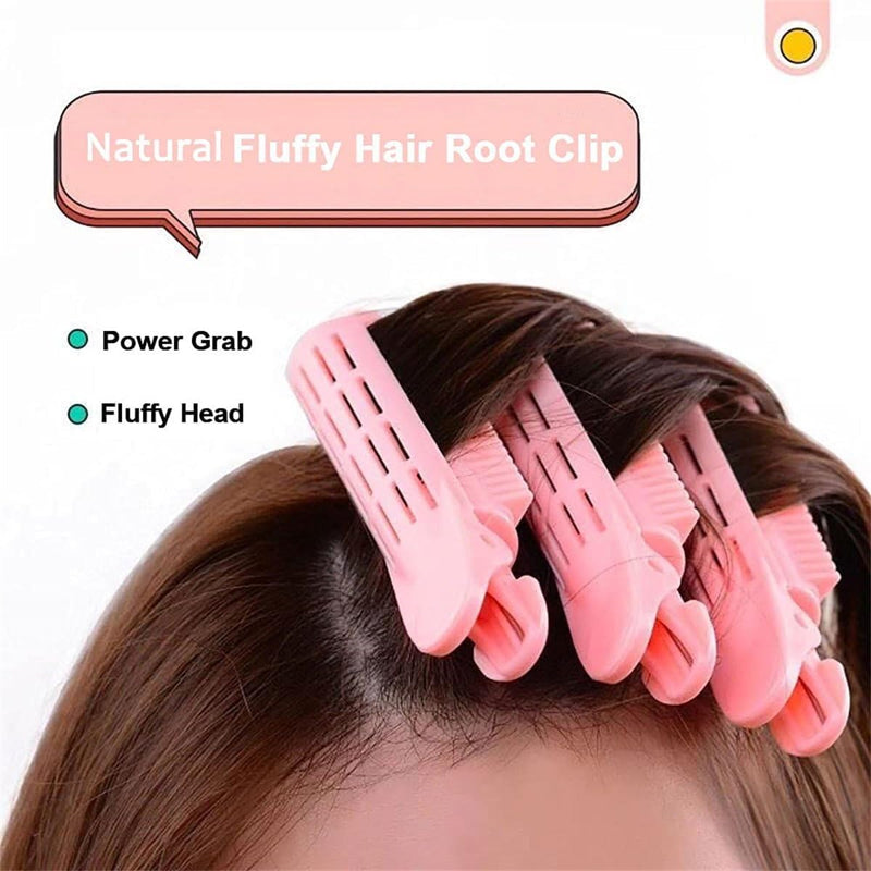 5Pcs Pink Volumizing Hair Root Clip Natural Fluffy Hair Root Clip,Volume Curler Diy Curler Fluffy Clamps Rollers,Rollers,Styling Tools and Appliances for Women,Hairs Brushes