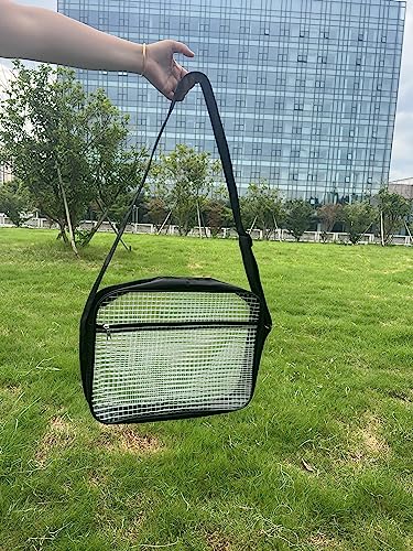 ESD 15.7" L x 3.1" W x 11.8" H anti-static clear pvc shoulder bag,cleanroom engineer tool bag, for engineer put computer tool working in clean room 1PCS 15.7"x 11.8"x 3.1" Black One Pieces