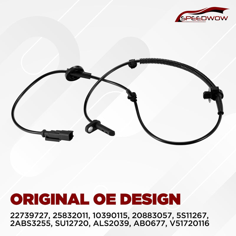 SPEEDWOW ABS Wheel Speed Sensor Front Left/Right Compatible with 08 09 2010 2011 2012 2013 2014 2015 2016 2017 Buick Enclave Chevy Traverse GMC Acadia Saturn Outlook 17 Acadia Limited 22739727