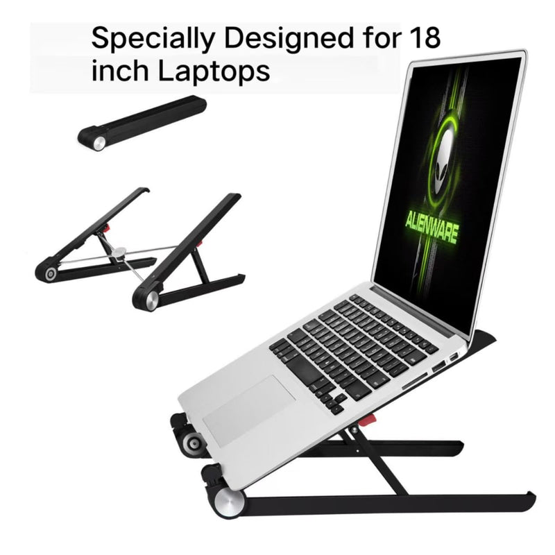 Portable Laptop Stand for Dell Alienware M18 R1 R2 18 Area 51 Gaming Laptop for Desk.Made of Reinforced Nylon,304 Stainless Steel Silicone,Provides Rock-Solid Stability for an 18 inch Laptop
