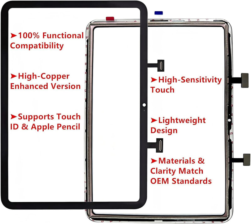 for iPad 10 (10th Generation) || iPad (A16) A2696 A2757 A3354 A3355 Screen Replacement Digitizer,for iPad 10th Gen (2022) 10.9 Inch || iPad A16 (2025) 11 inch Digitizer[NO LCD,Not for Pro/Air Model]