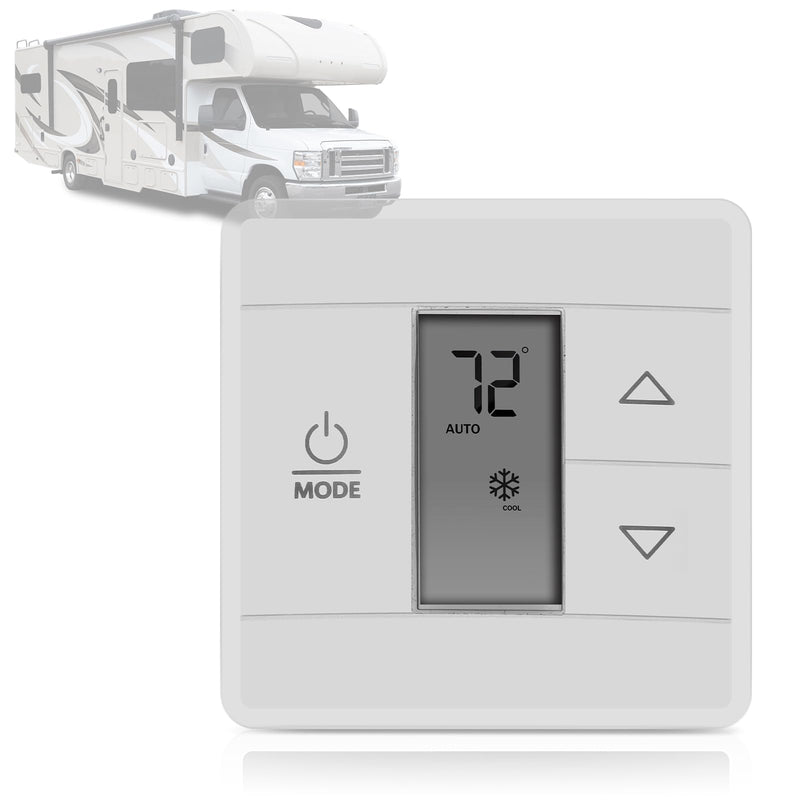 3316250.700 RV Single Zone Wall Thermostat, w/Digital Temperature Display Compatible with Camper RVs and Trailers,White.