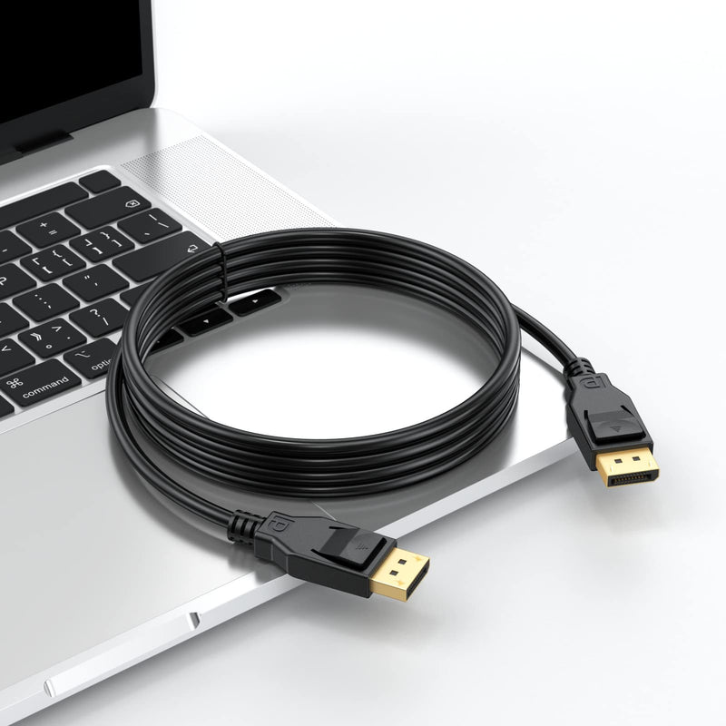 VESA Certified 8K DisplayPort 1.4 Cable 5-Pack, High Speed 48Gbps Display Port DP Cable 6 Feet (8K@60Hz, 4K@/240Hz/144Hz/180Hz/165Hz, 1080P@240Hz) for Gaming Computer Laptop TV Monitor 6FT Black