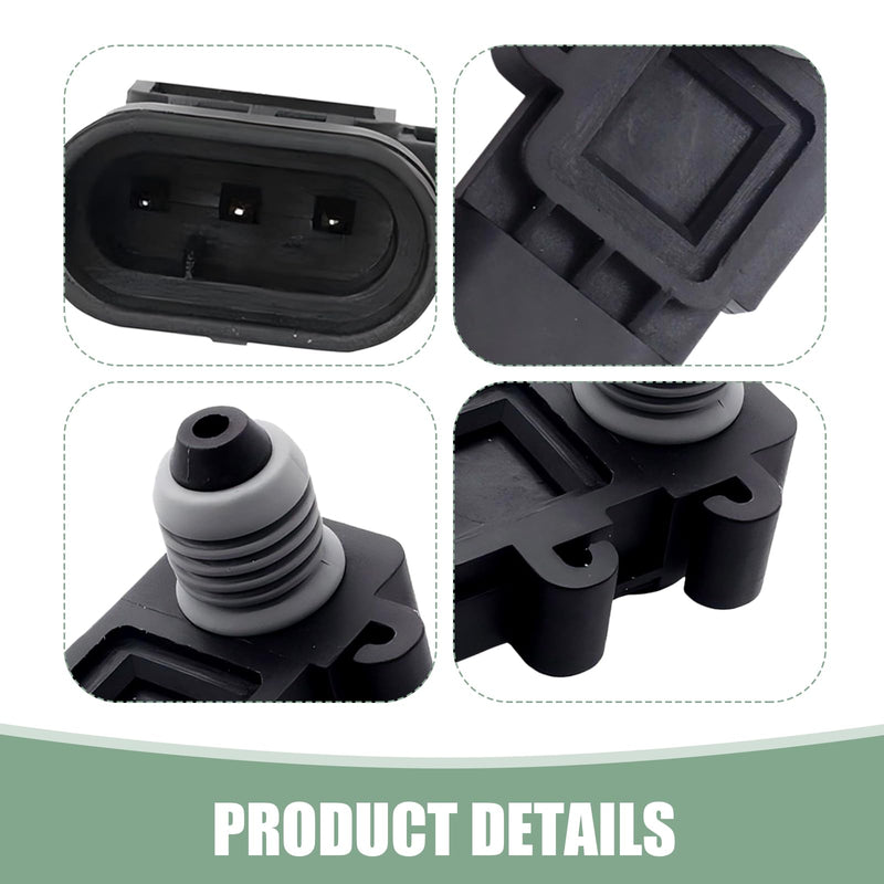 1 PC Car Pressure Sensor, Original Replacement 16238399 9377680 09377680 16196060, Vapor Vent Port Tank Pressure Sensor to Solve Fault Light Flashing, Compatible with Delphi III (Black)