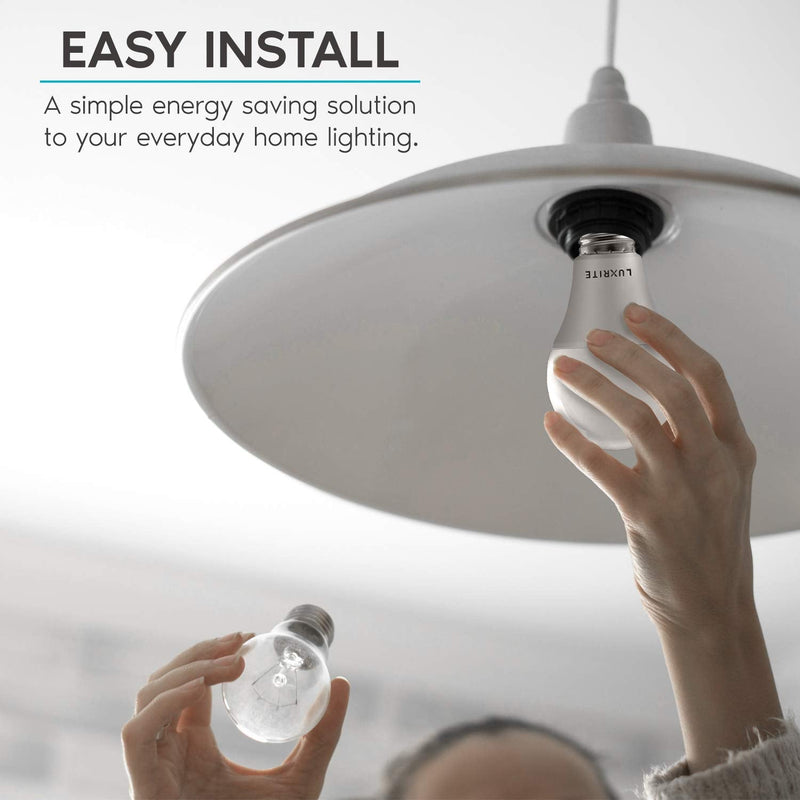 Luxrite A19 LED Light Bulbs 100 Watt Equivalent Dimmable, 5000K Bright White, 1600 Lumens, Enclosed Fixture Rated, Standard LED Bulbs 15W, Energy Star, E26 Medium Base - Indoor and Outdoor (6 Pack) 5000k (Bright White) 6 Count (Pack of 1)