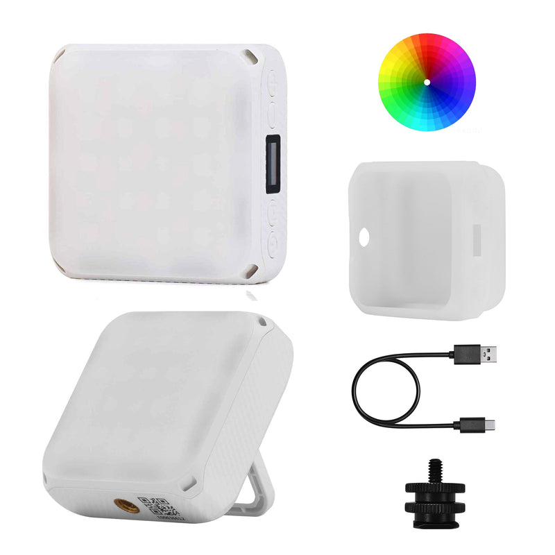 VS5 R Magnetic RGB LED Video Light with Soft Diffuser, Small Panel Light for Photography, Vlog, Live Streaming, HSI 36000 Colors, 2500K-8500K, CRI 95+, TLCI 96+, 13 FX Modes, APP Control White