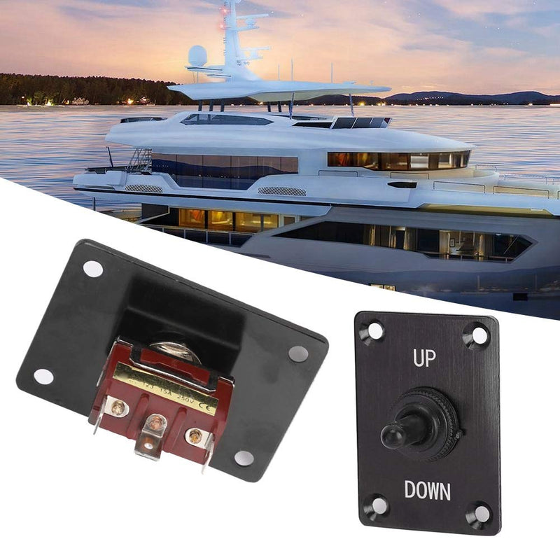 Acouto Marine Toggle Switch 3 Position On Off Terminal Switch Panel Trim Tabs Switch DC12V 15 Amp Up Down Rocker Trim Tabs Switch for RV Marine Boat