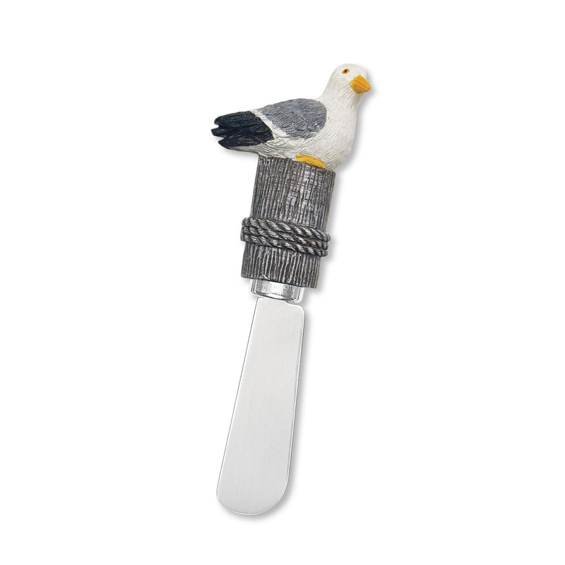 Supreme Housewares Nautical Themed Cheese Spreaders, Hand-Painted Resin Handles with Stainless Steel Blades for Spreading Cream Cheese, Butter, and Jam, Assorted Designs, Set of 4