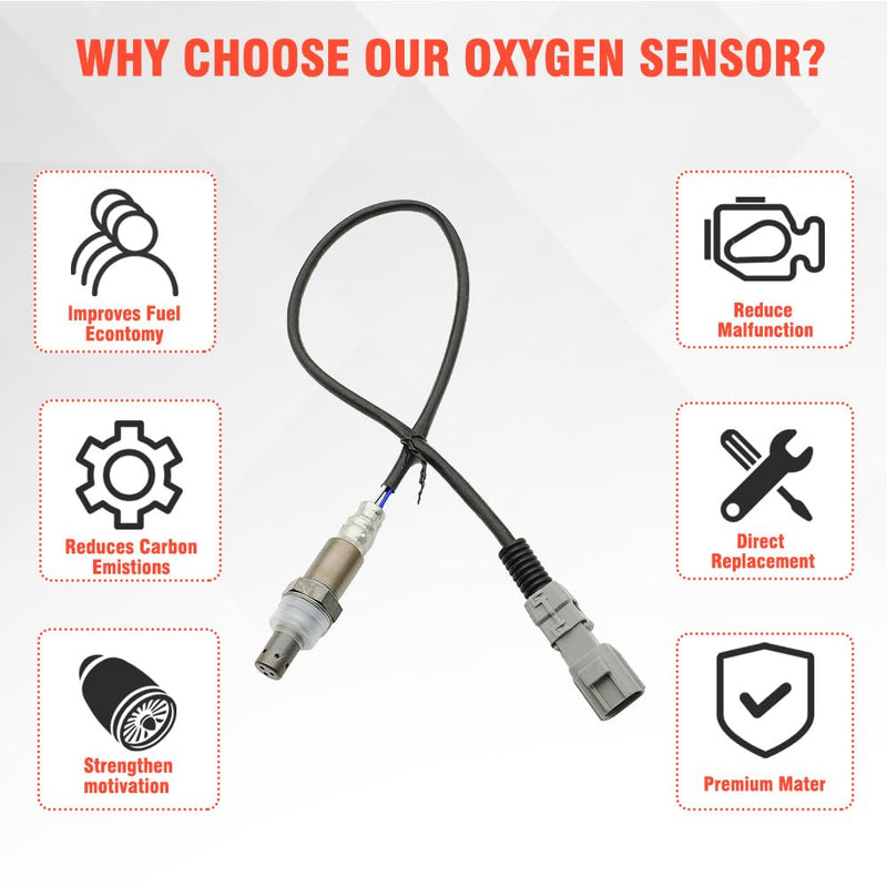 234-4400 Oxygen Sensor Downstream Compatible with 2010-2016 Lexus CT200h 1.8L RX450h 3.5L, Toyota Highlander 3.5L Prius 1.8L Prius C 1.5L Prius V 1.8L Replaces# 89465-47080 250-24870