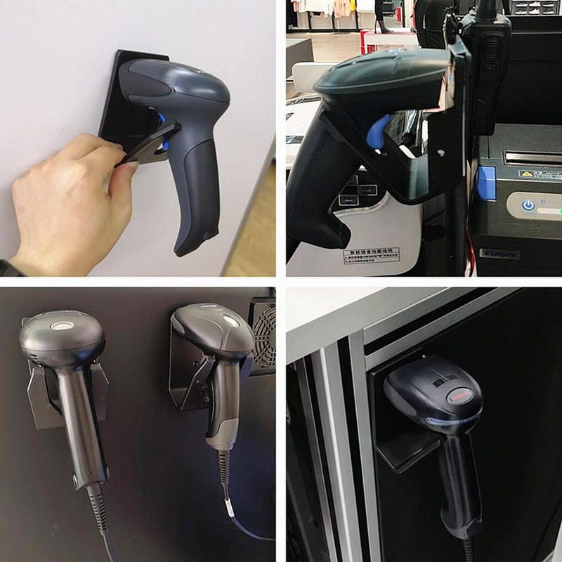 Universal Scanner Holder,Barcode Scanner Holder,Barcode Reader Bracket Wall Mount Fit for Zebra Symbol LS2208 DS2278 LI4278 Most Barcode Scanners, with Screws & Wall Stickers (5pcs-Holder A1) 5pcs-Holder A1