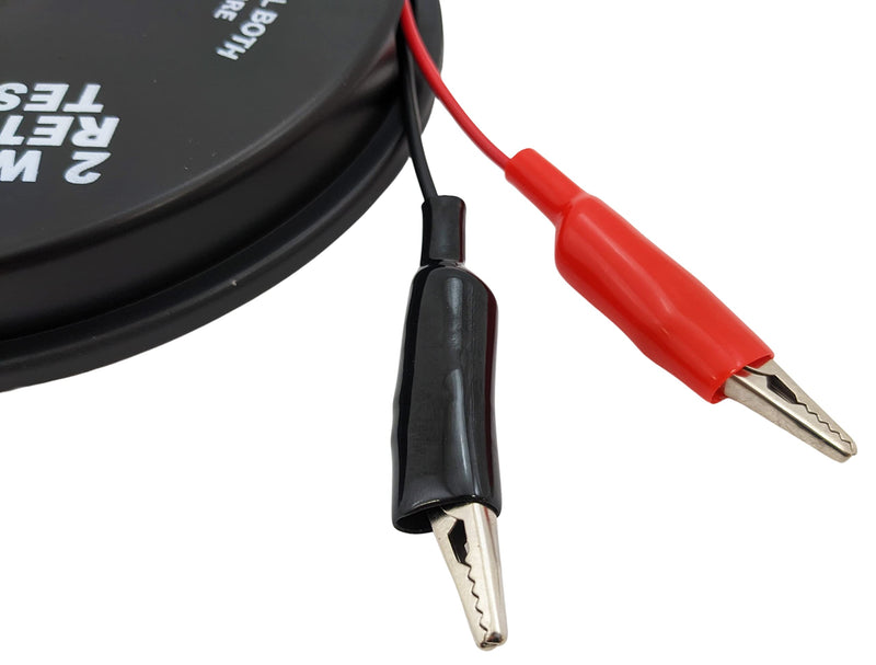 2 Wire 30 Foot Retractable Test Leads, Red and Black 18 Gauge Wire with Alligator Clips on Each End, Ideal for Electrical Troubleshooting Cars, Trailers, Boats - EX ELECTRONIX EXPRESS