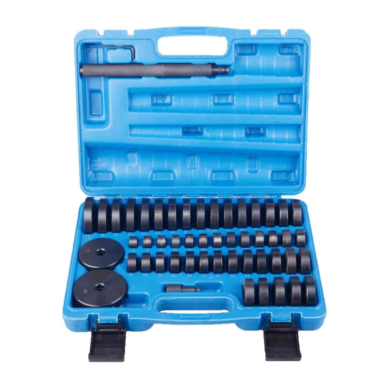 52 in 1 Custom Bushing Driver Set, Transmission Bushing Driver Removal Set Wheel Axle Bearing Race and Seal Installer Tool Kit Blue