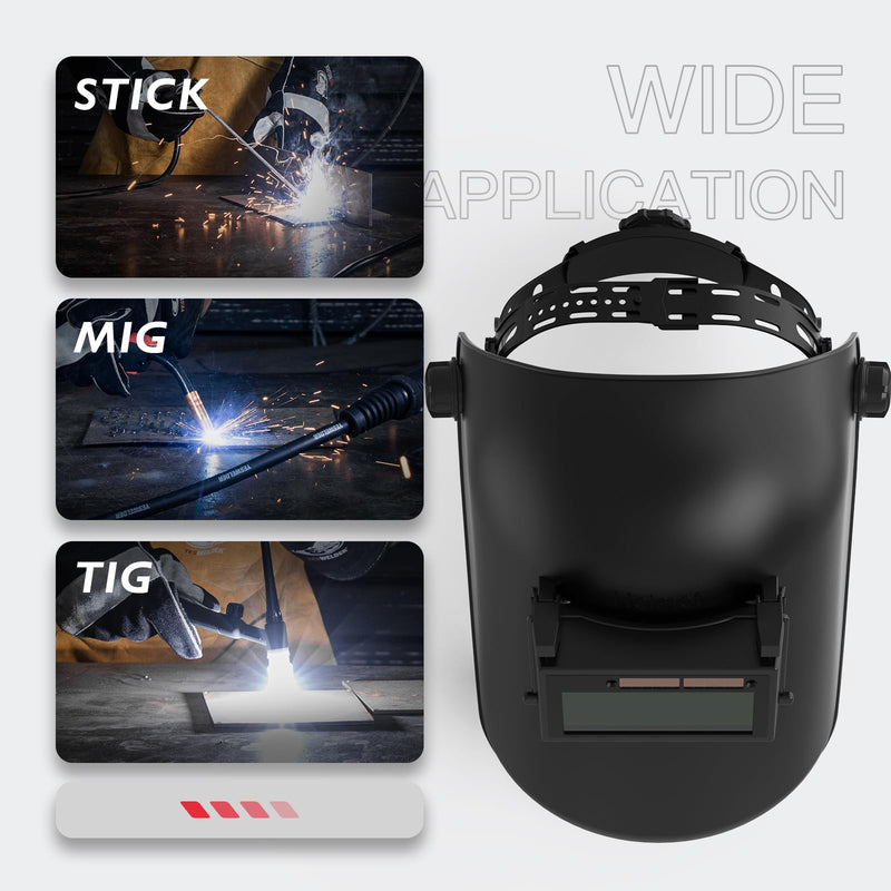 YESWELDER Lightweight, Durable Flip Front Welding Helmet, Sugar Scoop Pipeline Welding Hood Welding mask
