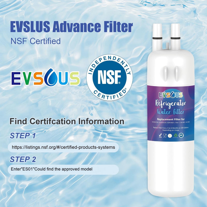 W10295370A Water Filter Replacement, Compatible with EDR1RXD1, EDR1RXD1B, W10295370, WHR1RXD1, KAD1RXD1, P4RFKB2, P8RFWB2L, 46-9930,46-9081 (2 Pack) 2